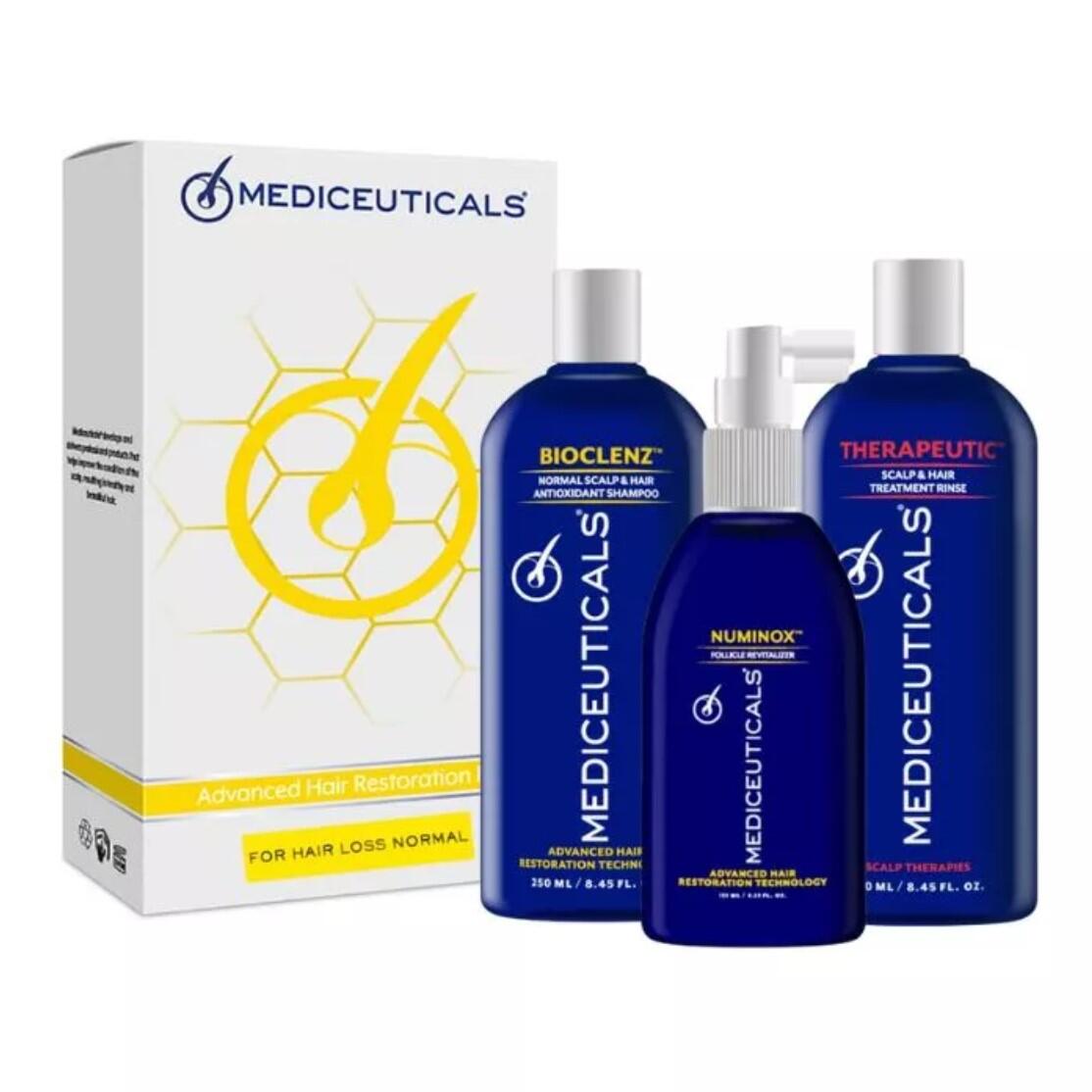 Mediceuticals For Hair Loss Normal Zestaw przeciw wypadaniu włosów, Mediceuticals For Hair Loss Normal